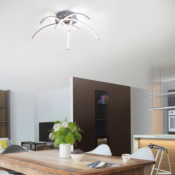 LED-Deckenleuchte Valerie I - Acrylglas / Eisen  - 5-flammig