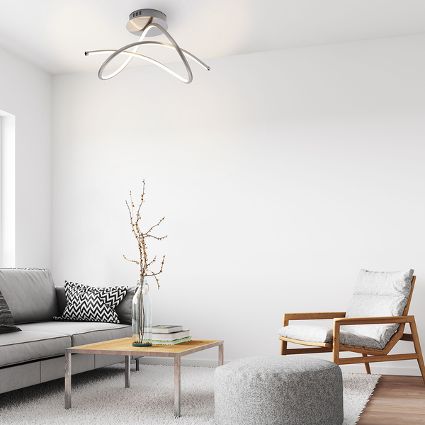 LED-Deckenleuchte Violetta - Silikon  - 1-flammig - Silber
