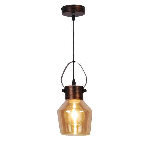 Pendelleuchte Alex - Glas / Stahl  - 1-flammig