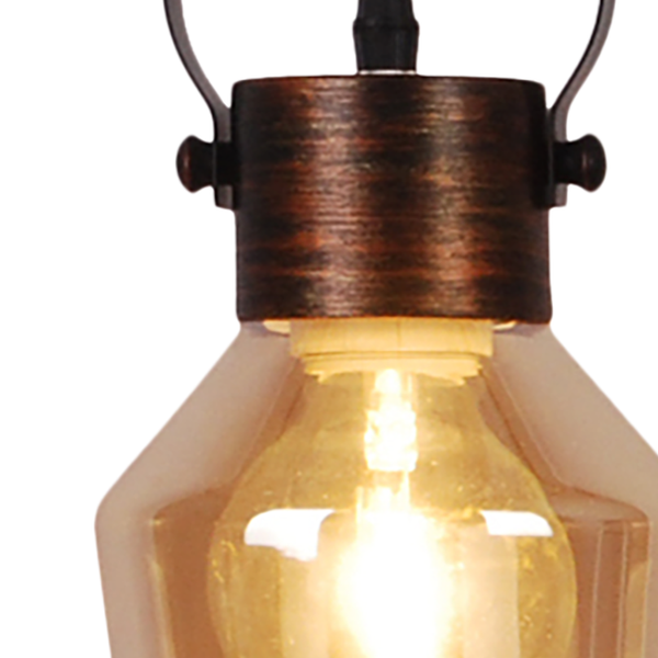 Pendelleuchte Alex - Glas / Stahl  - 1-flammig
