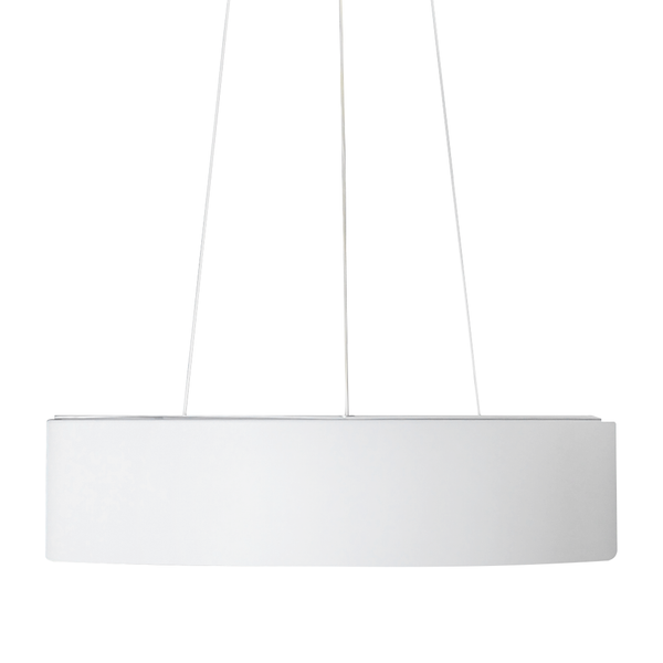 LED-Pendelleuchte Carla - Acrylglas / Edelstahl - 1-flammig - Weiß - Durchmesser: 45 cm