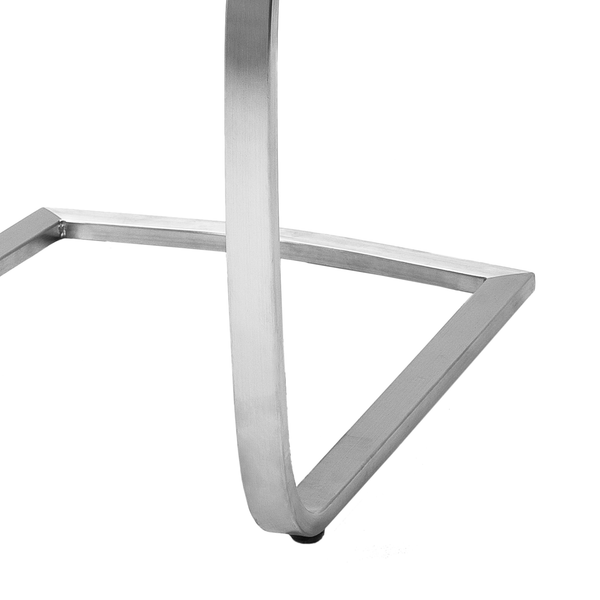 Freischwinger Sarena (2er-Set) - Microfaser / Edelstahl - Silber - Antikbraun