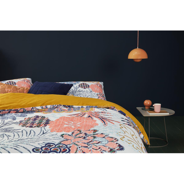 Mako-Satin-Bettwäsche Layered Bloom - Baumwollstoff - Mehrfarbig - 260 x 200/220 cm + 2 Kissen 70 x 60 cm