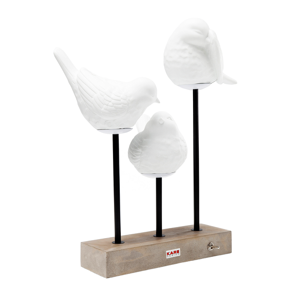 Tischleuchte Birds - Porzellan - 3-flammig