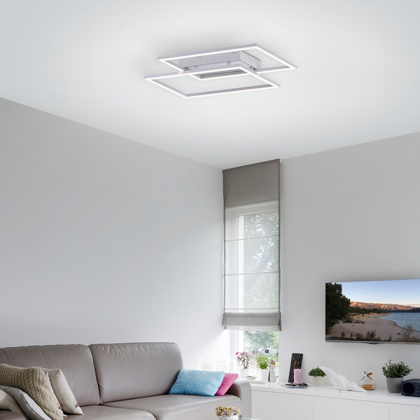 LED-Deckenleuchte Inigo III - Acrylglas / Aluminium - 2-flammig