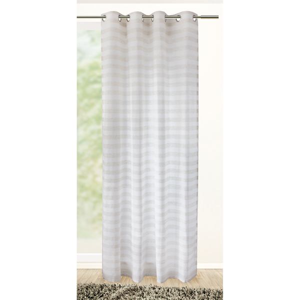 Ösenchal Perron - Webstoff - Beige / Weiß