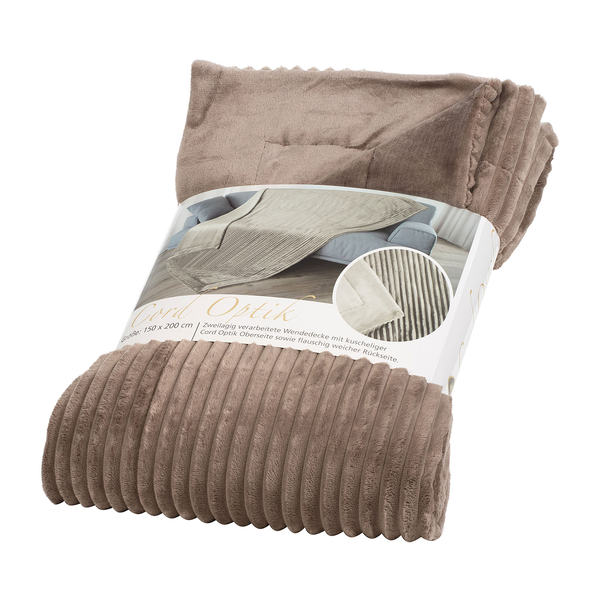 Plaid Cord - Webstoff - Braun