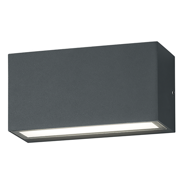 LED-Wandleuchte Trent - Aluminium - 1-flammig - Tiefschwarz