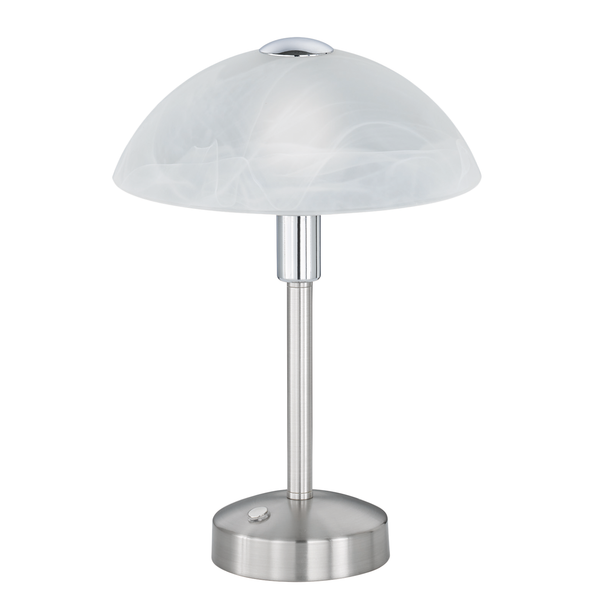 LED-Tischleuchte Donna - 1-flammig - Weiß / Silber