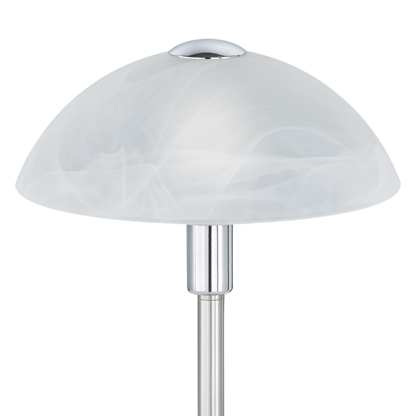 LED-Tischleuchte Donna - 1-flammig - Weiß / Silber