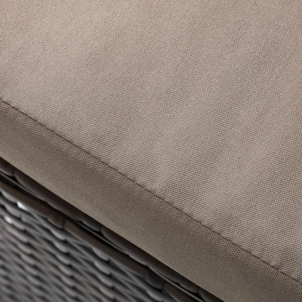 Loungehocker Paradise Lounge - Polyrattan / Polyester - Braun / Beige