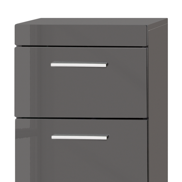 Unterschrank Amanda - Hochglanz Grau - Breite: 37 cm