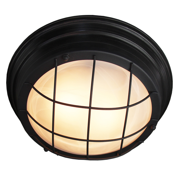 LED-Deckenleuchte Typhoon - Milchglas / Stahl - 2-flammig