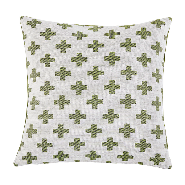 Dekokissen Aida - Webstoff - Beige / Grün