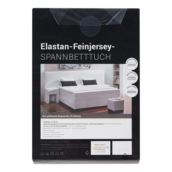 Elastan-Feinjersey-Spannbettttuch Smood - Webstoff - 100x200cm - Rosa