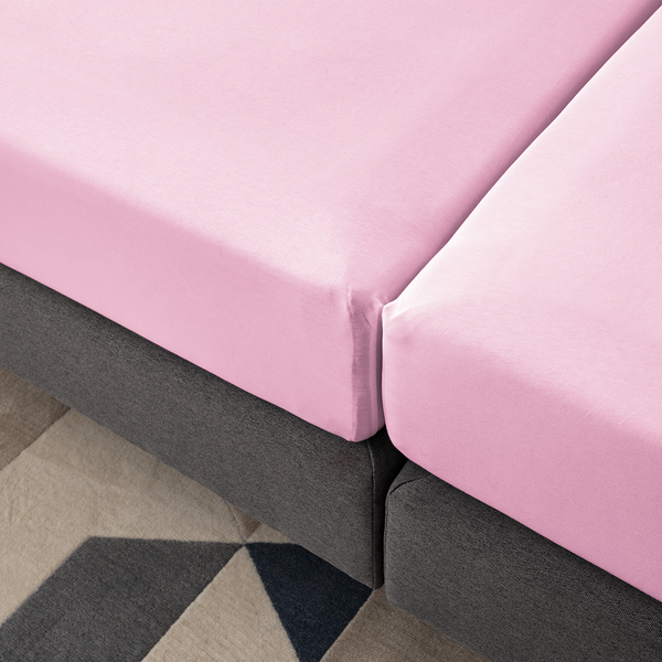 Elastan-Feinjersey-Spannbettttuch Smood - Webstoff - 100x200cm - Rosa