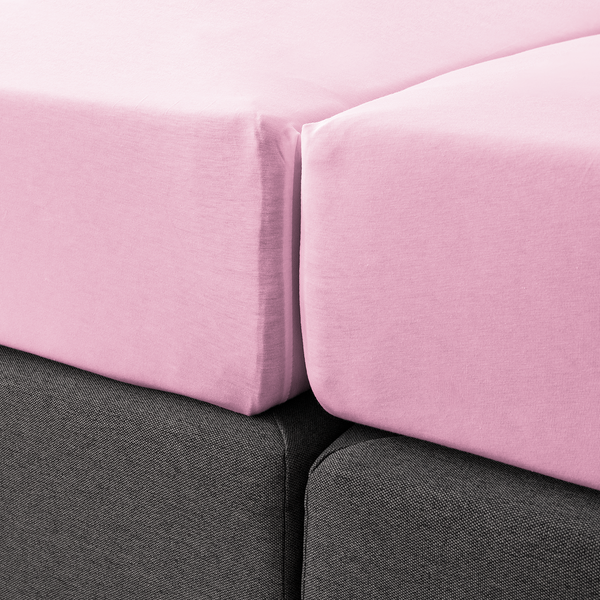 Elastan-Feinjersey-Spannbettttuch Smood - Webstoff - 100x200cm - Rosa