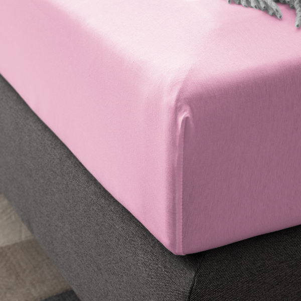 Elastan-Feinjersey-Spannbettttuch Smood - Webstoff - 100x200cm - Rosa