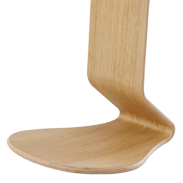 Hocker myERCOLINO - Laneve-Wolle / Echtholzfunier - Olivgelb
