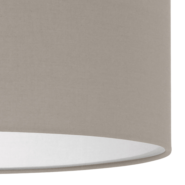 Pendelleuchte Pasteri III - Mischgewebe / Stahl - 1-flammig - Cappuccino - Breite: 38 cm