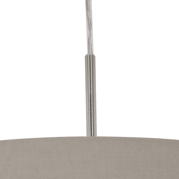 Pendelleuchte Pasteri III - Mischgewebe / Stahl - 1-flammig - Cappuccino - Breite: 38 cm