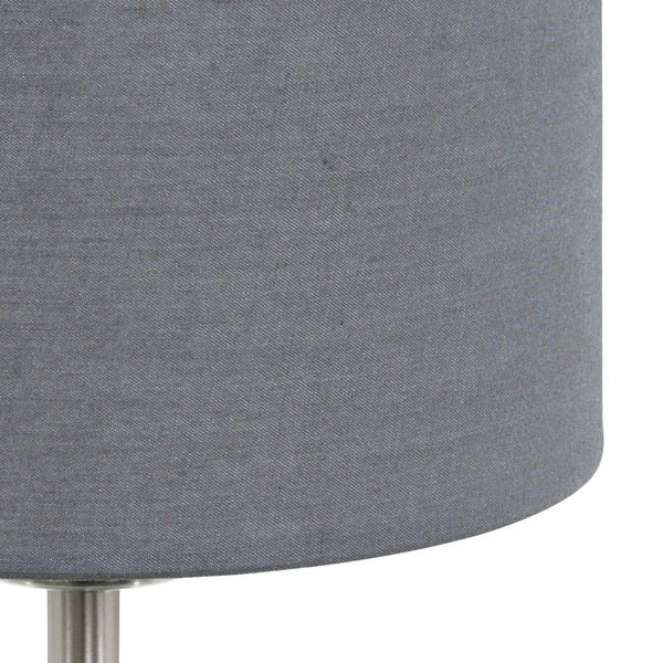 Tischleuchte Pasteri I - Mischgewebe / Stahl - 1-flammig - Grau