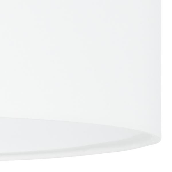 Pendelleuchte Pasteri III - Mischgewebe / Stahl - 1-flammig - Weiß - Breite: 53 cm