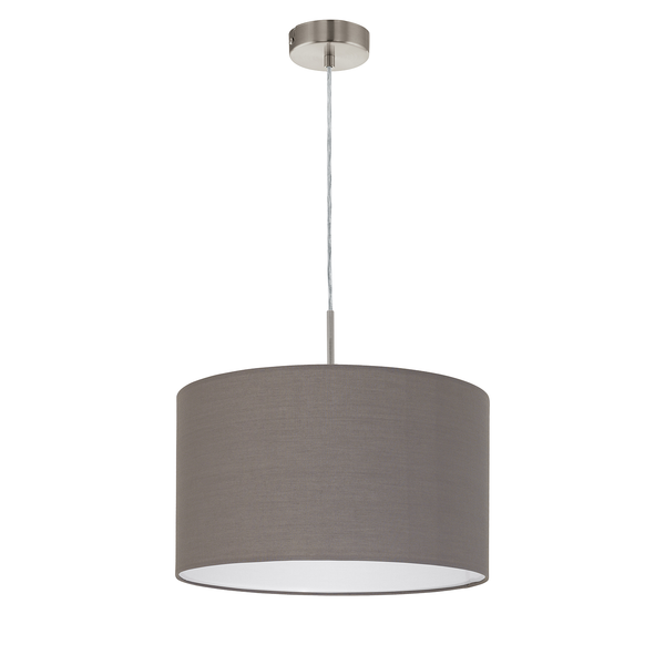 Pendelleuchte Pasteri III - Mischgewebe / Stahl - 1-flammig - Cubanit - Breite: 38 cm