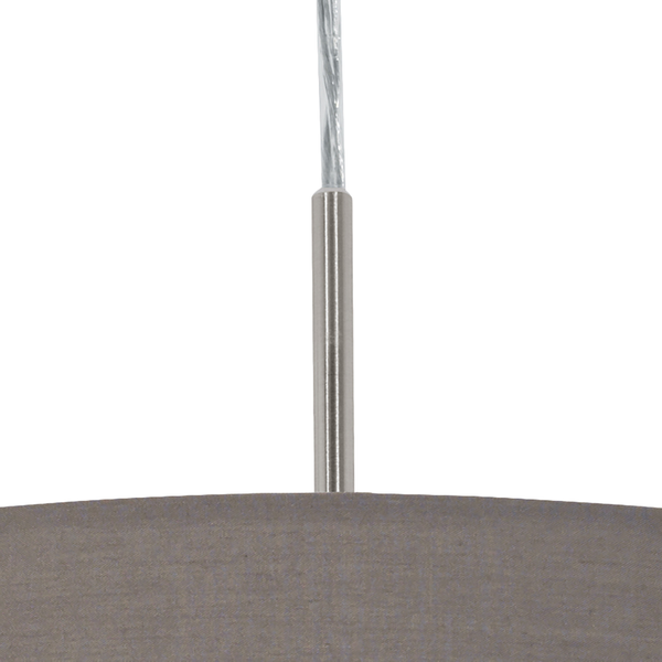 Pendelleuchte Pasteri III - Mischgewebe / Stahl - 1-flammig - Cubanit - Breite: 38 cm