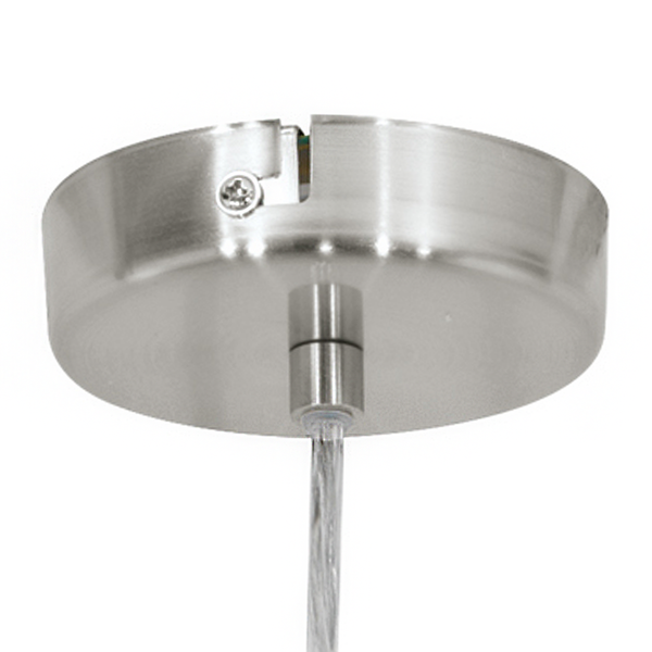 Pendelleuchte Pasteri III - Mischgewebe / Stahl - 1-flammig - Grau - Breite: 53 cm