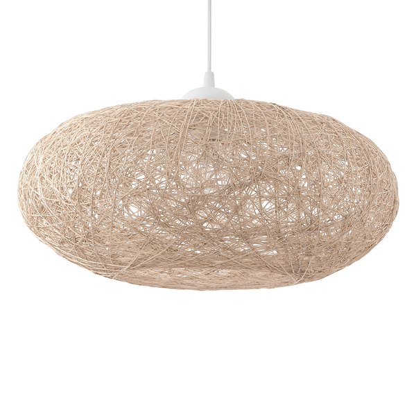 Pendelleuchte Campilo - Mischgewebe / Kunststoff - 1-flammig - Beige
