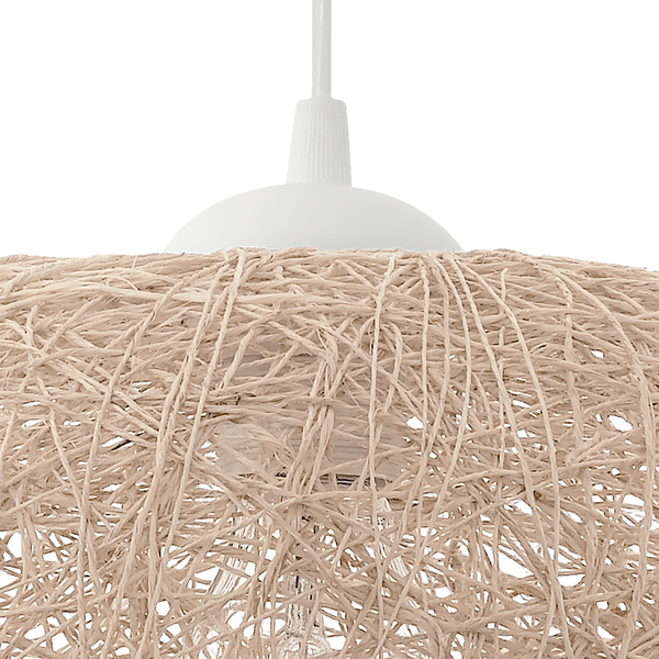 Pendelleuchte Campilo - Mischgewebe / Kunststoff - 1-flammig - Beige