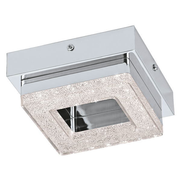 LED-Deckenleuchte Fradelo I - Kristallglas / Stahl - 1-flammig
