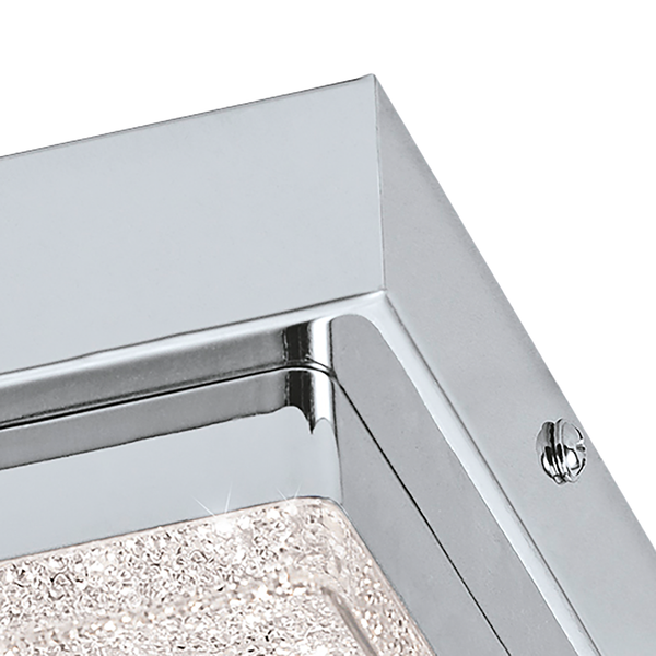 LED-Deckenleuchte Fradelo I - Kristallglas / Stahl - 1-flammig