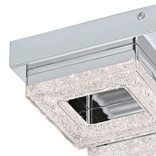 LED-Deckenleuchte Fradelo II - Kristallglas / Stahl - Flammenanzahl: 4