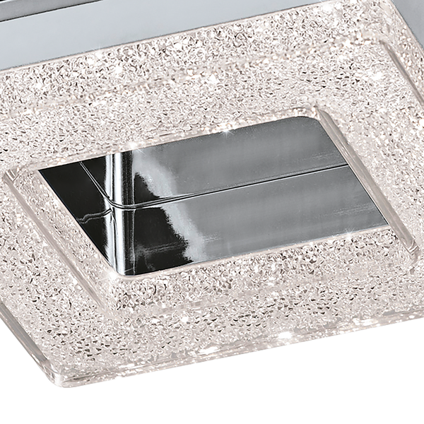 LED-Deckenleuchte Fradelo II - Kristallglas / Stahl - Flammenanzahl: 4