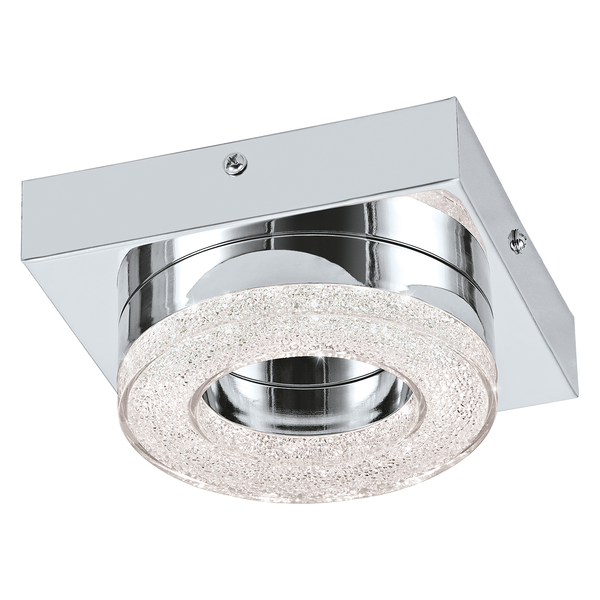 LED-Deckenleuchte Fradelo V - Kristallglas / Stahl - 1-flammig