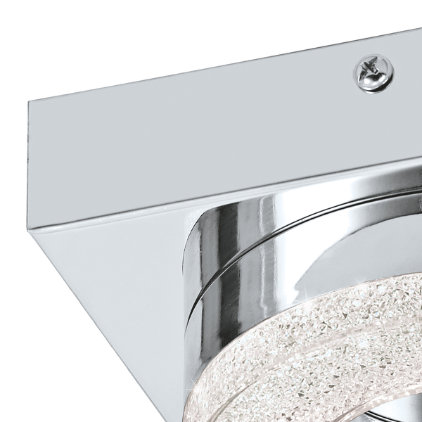 LED-Deckenleuchte Fradelo V - Kristallglas / Stahl - 1-flammig