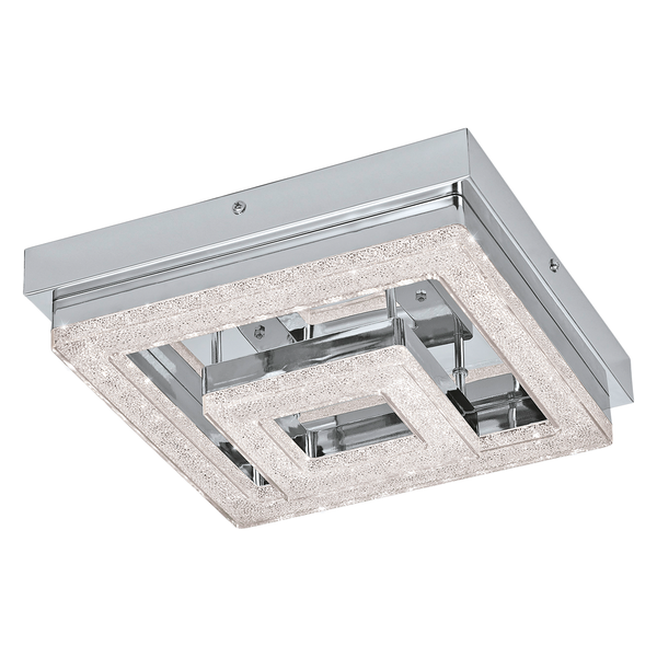 LED-Deckenleuchte Fradelo III - Kristallglas / Stahl - 1-flammig