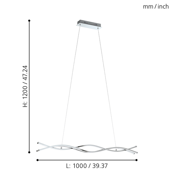 LED-Pendelleuchte Lasana IV - Kunststoff / Stahl - 3-flammig