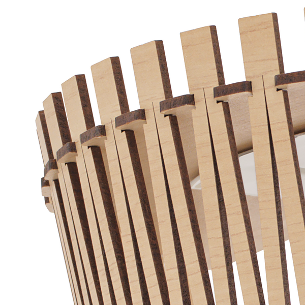 Wandleuchte Sendero - Holz / Stahl - 1-flammig - Beige