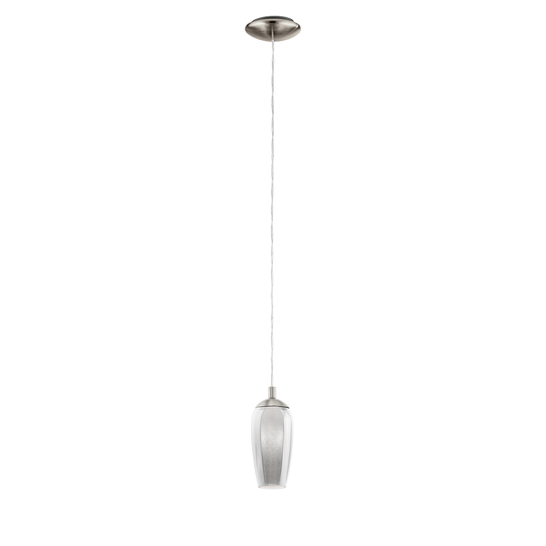 LED-Pendelleuchte Farsala I - Glas / Stahl - 1-flammig