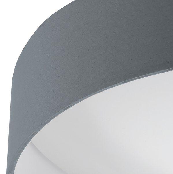 LED-Deckenleuchte Palomaro - Mischgewebe / Kunststoff - 1-flammig - Grau