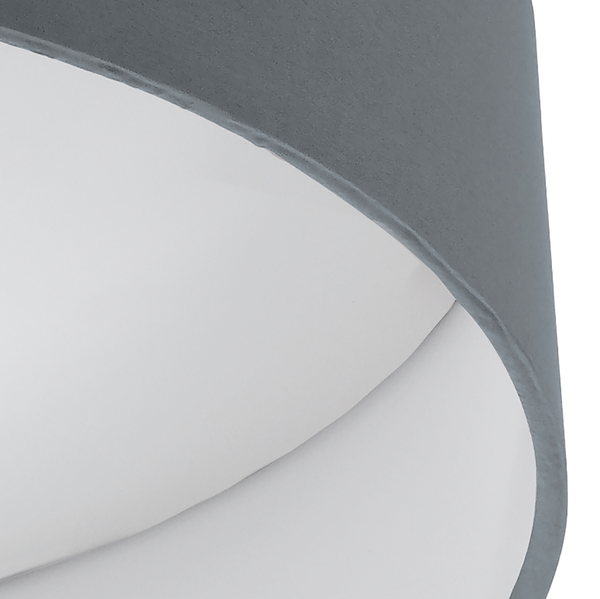 LED-Deckenleuchte Palomaro - Mischgewebe / Kunststoff - 1-flammig - Grau
