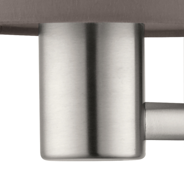 LED-Wandleuchte Pasteri - Mischgewebe / Stahl - 2-flammig - Cappuccino