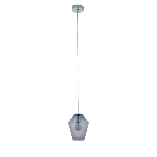 Pendelleuchte Murmillo I - Glas / Stahl - 1-flammig