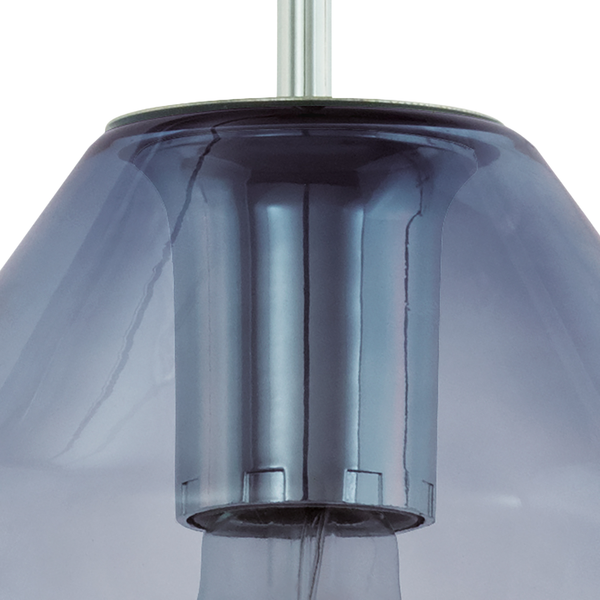 Pendelleuchte Murmillo I - Glas / Stahl - 1-flammig