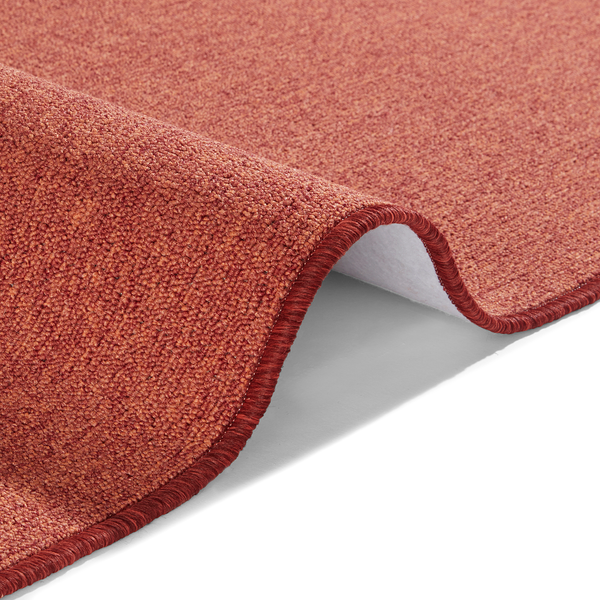 Kurzflorteppich Casual - Kunstfaser - Rot - 80 x 150 cm