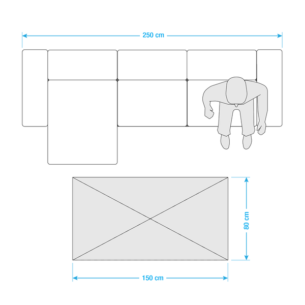 Kurzflorteppich Casual - Kunstfaser - Rot - 80 x 150 cm
