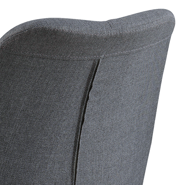 Barstuhl ALEDAS - Webstoff Cors: Dunkelgrau - 2er Set